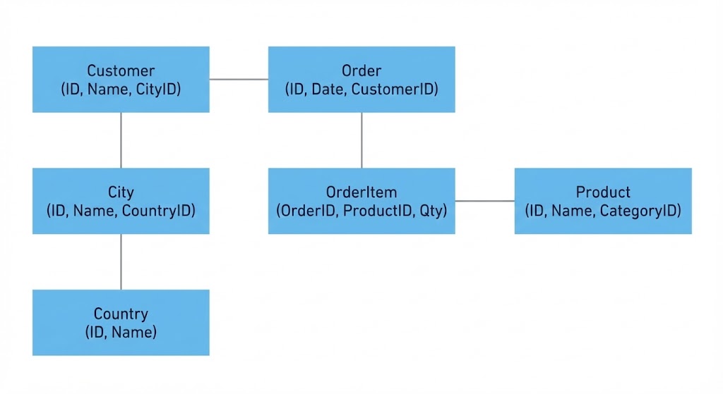 Пример цепочки в 3NF